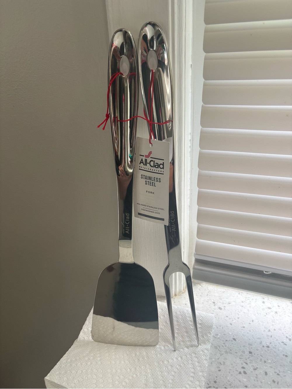 NEW All-Clad Two Prong Fork and Spatula set